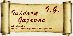 Isidora Gajevac vizit kartica
